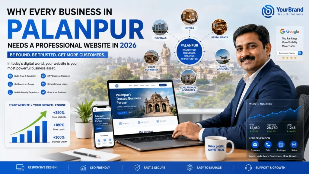 Professional website development for businesses in Palanpur by Lewonit Technology